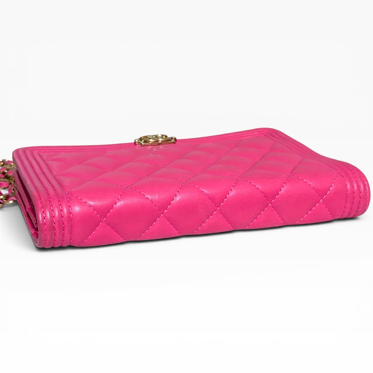 CHANEL Boy WOC Pink Calfskin Gold Hardware product photograph 7 - VaultedVIP