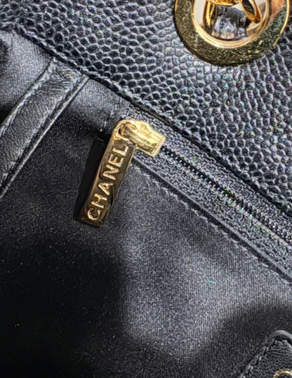 CHANEL Petite Shopping Tote PST Black Caviar Gold product photograph 14 - VaultedVIP