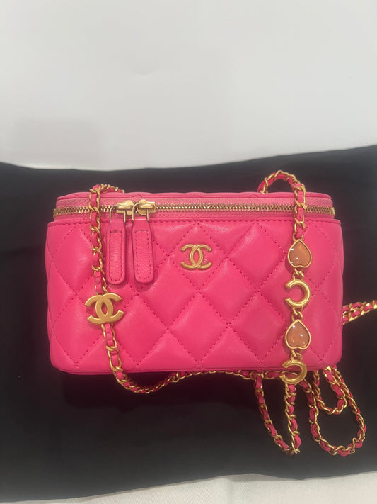CHANEL Coco Hearts Small Vanity Pink Lambskin product photograph 1 - VaultedVIP