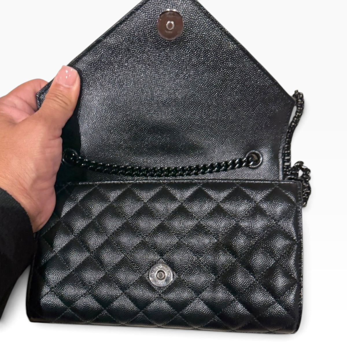 Saint Laurent YSL Envelope Black on Black product photograph 3 - VaultedVIP