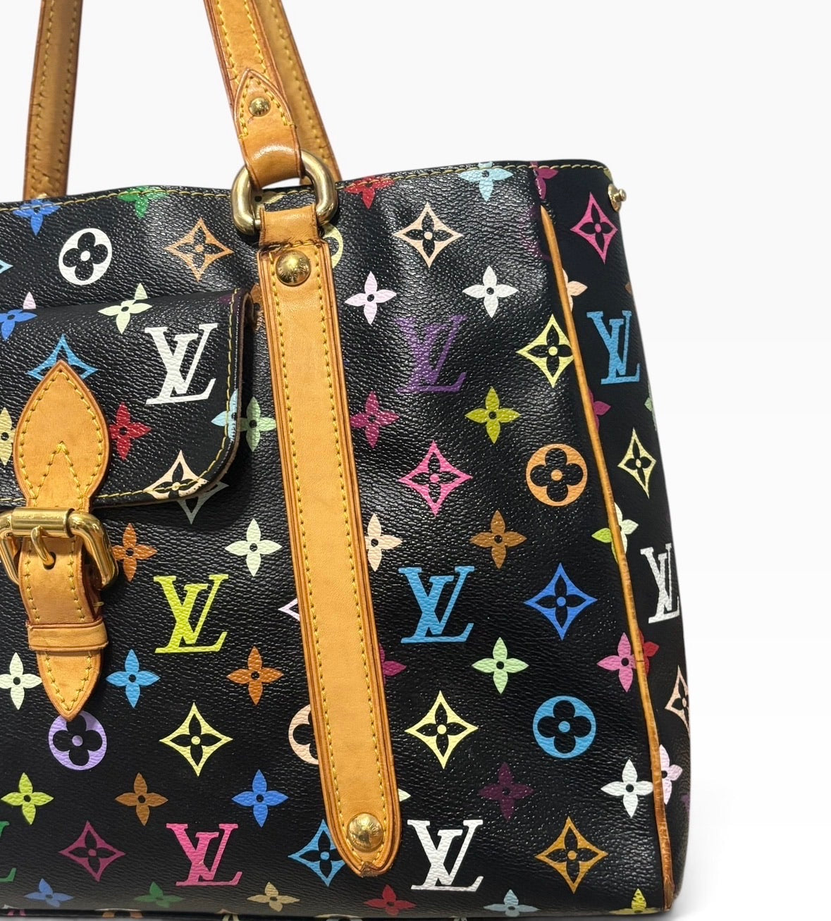 Louis Vuitton Murakami Aurelia MM Black Multicolore product photograph 2 - VaultedVIP
