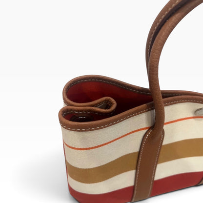 HERMES Rocabar Garden Party 36 Striped Wool Negonda Leather Tote product photograph 8 - VaultedVIP