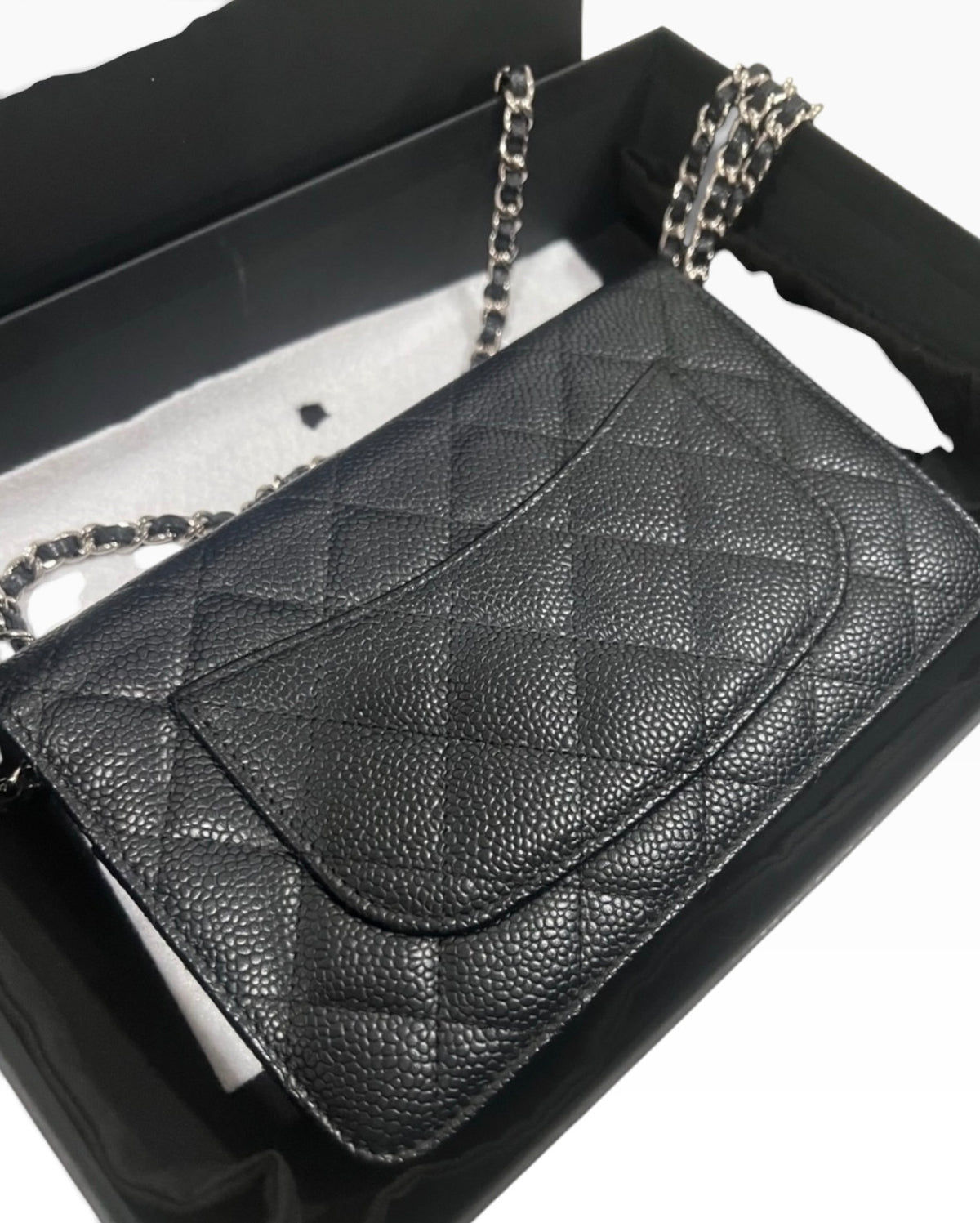 CHANEL Classic WOC Black Caviar Silver Hardware product photograph 7 - VaultedVIP