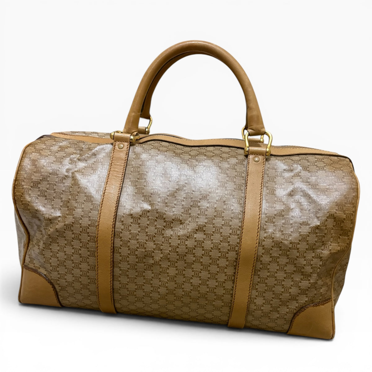 CELINE Vintage Macadam Large Boston Travel Bag product photograph 4 - VaultedVIP