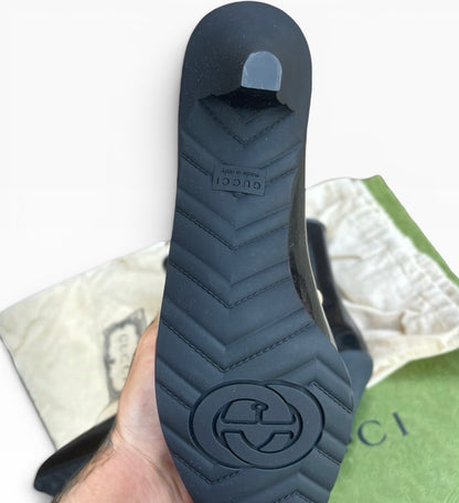 Gucci Interlocking G Black White Rubber Boots Size 40 product photograph 8 - VaultedVIP
