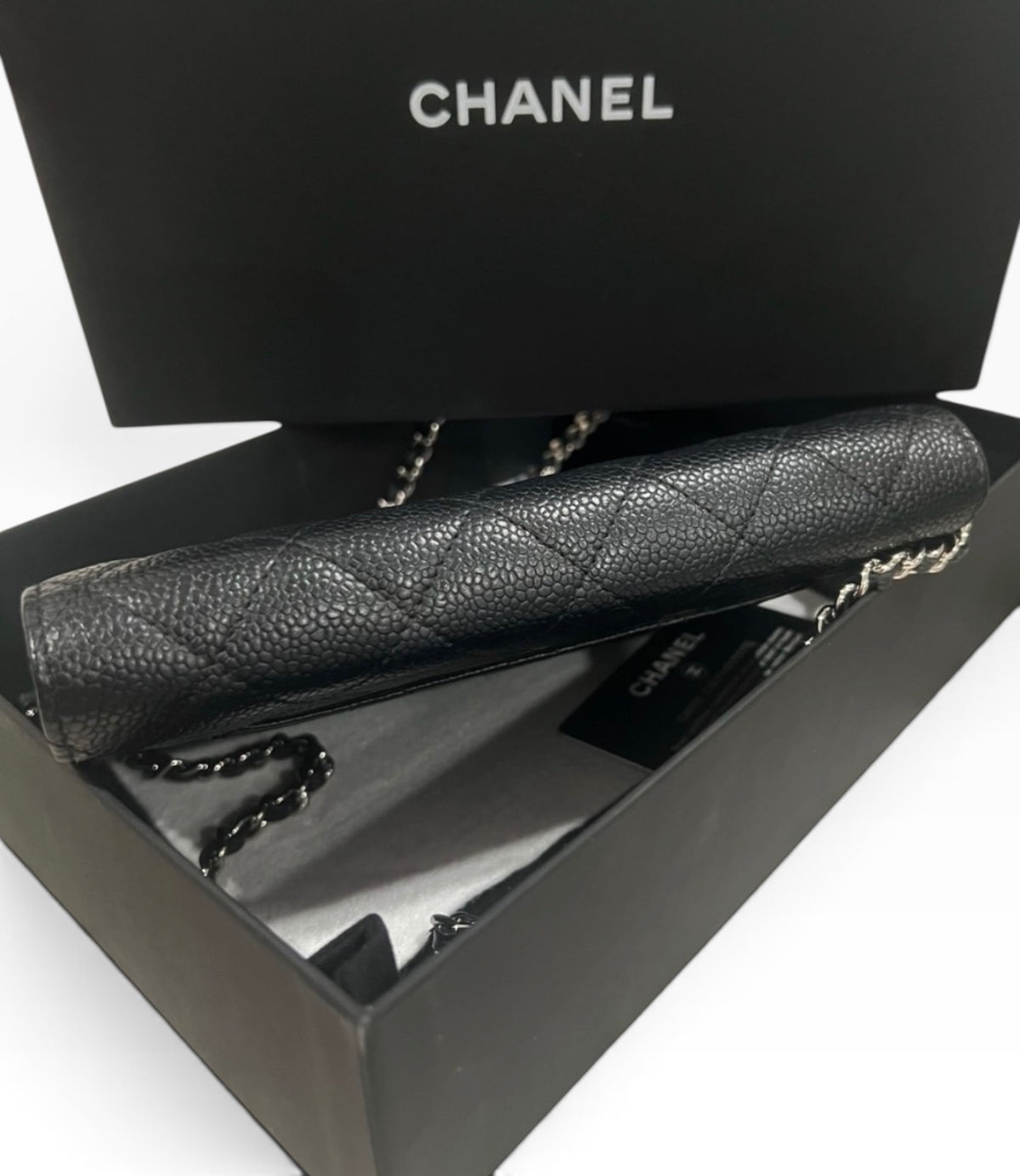 CHANEL Classic WOC Black Caviar Silver Hardware product photograph 4 - VaultedVIP