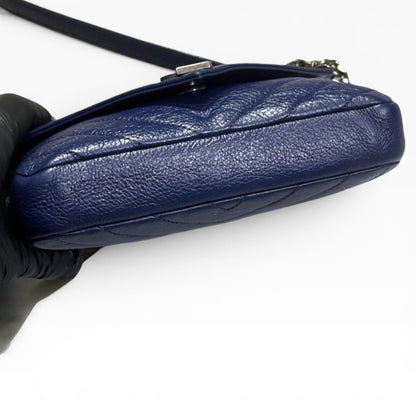 Saint Laurent Mini College Royal Blue Leather Bag product photograph 11 - VaultedVIP