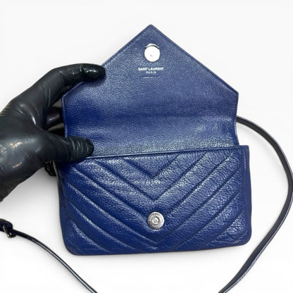 Saint Laurent Mini College Royal Blue Leather Bag product photograph 12 - VaultedVIP
