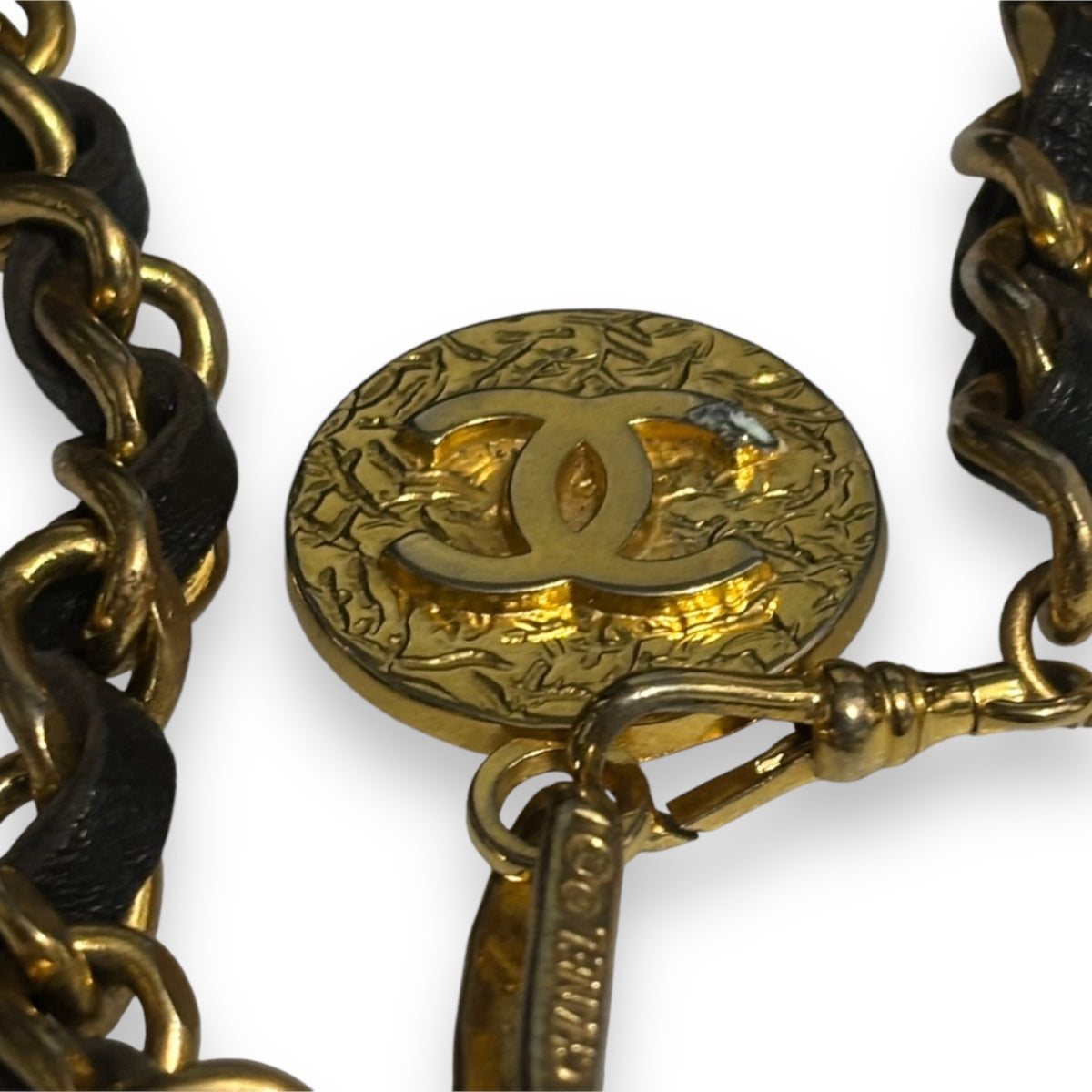 CHANEL Vintage 1982 CC Chain Belt Necklace product photograph 4 - VaultedVIP