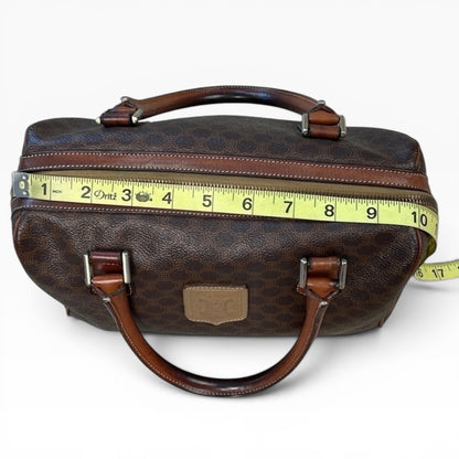 CELINE Vintage Macadam Mini Boston Bag Brown product photograph 5 - VaultedVIP