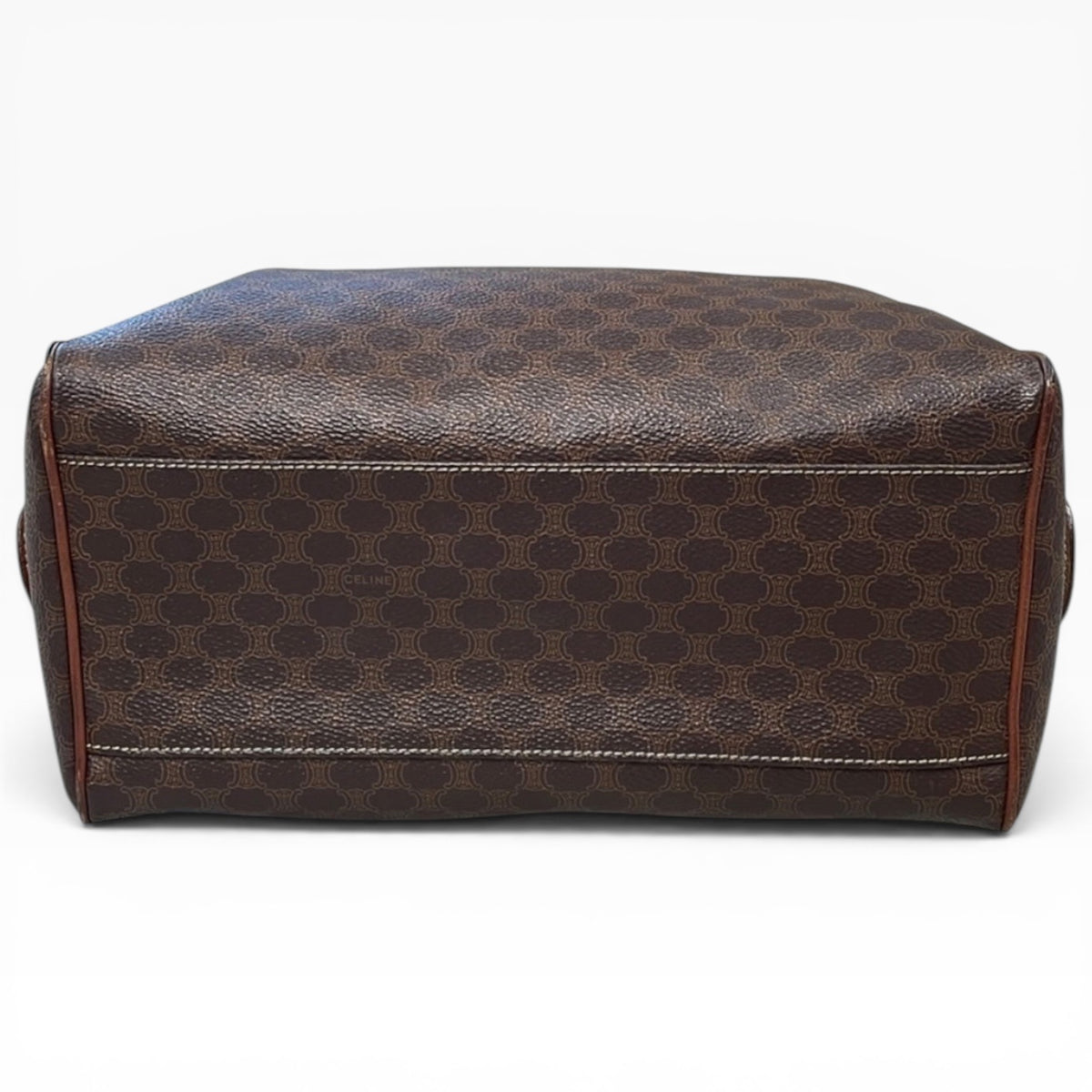 CELINE Vintage Macadam Mini Boston Bag Brown product photograph 16 - VaultedVIP