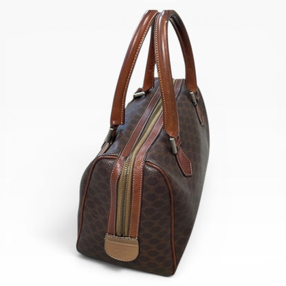 CELINE Vintage Macadam Mini Boston Bag Brown product photograph 3 - VaultedVIP