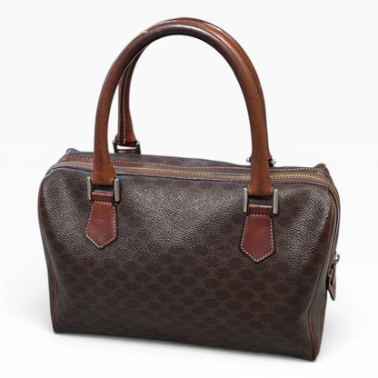 CELINE Vintage Macadam Mini Boston Bag Brown product photograph 14 - VaultedVIP