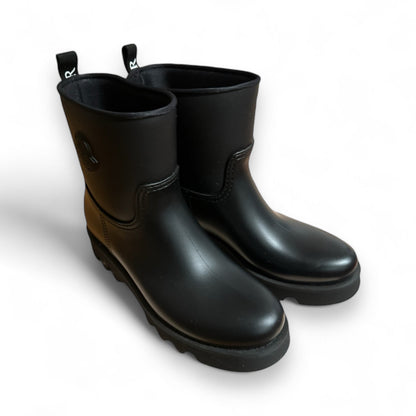 MONCLER Ginette Black Rubber Rain Boots 38 product photograph 5 - VaultedVIP
