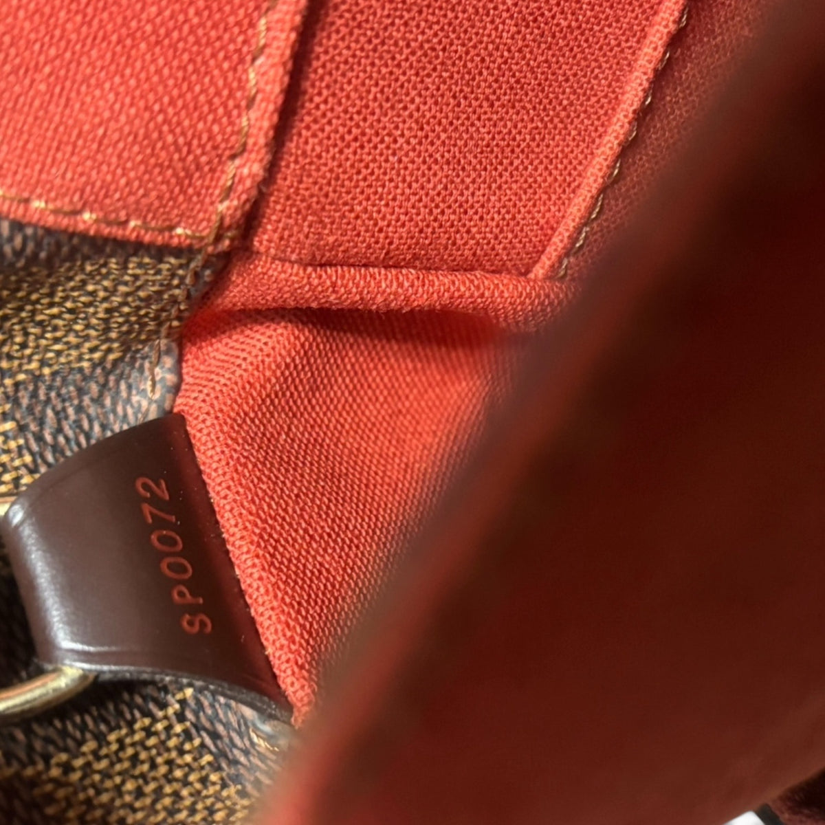 Louis Vuitton Naviglio Damier Ebene Red Messenger Bag product photograph 14 - VaultedVIP