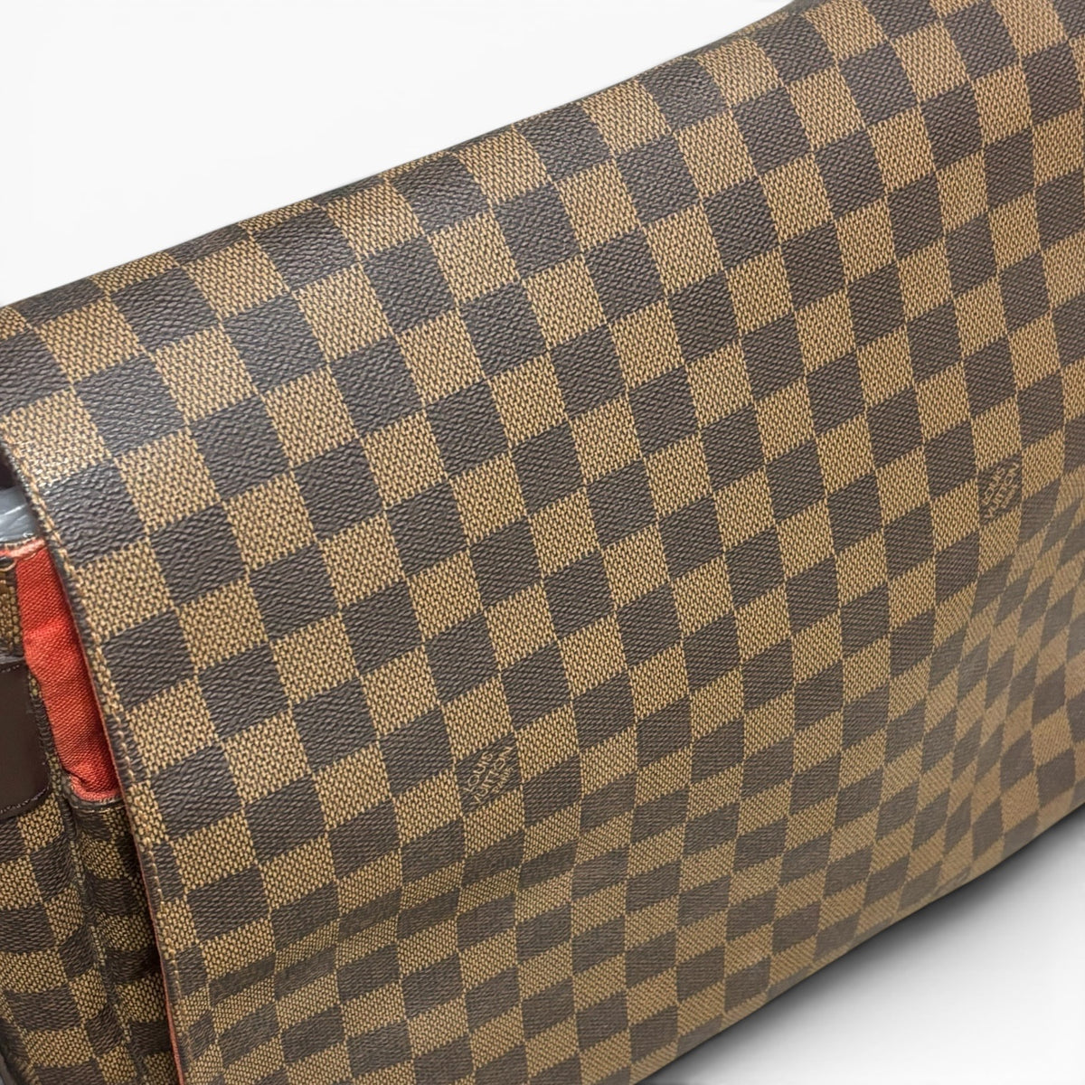 Louis Vuitton Naviglio Damier Ebene Red Messenger Bag product photograph 3 - VaultedVIP