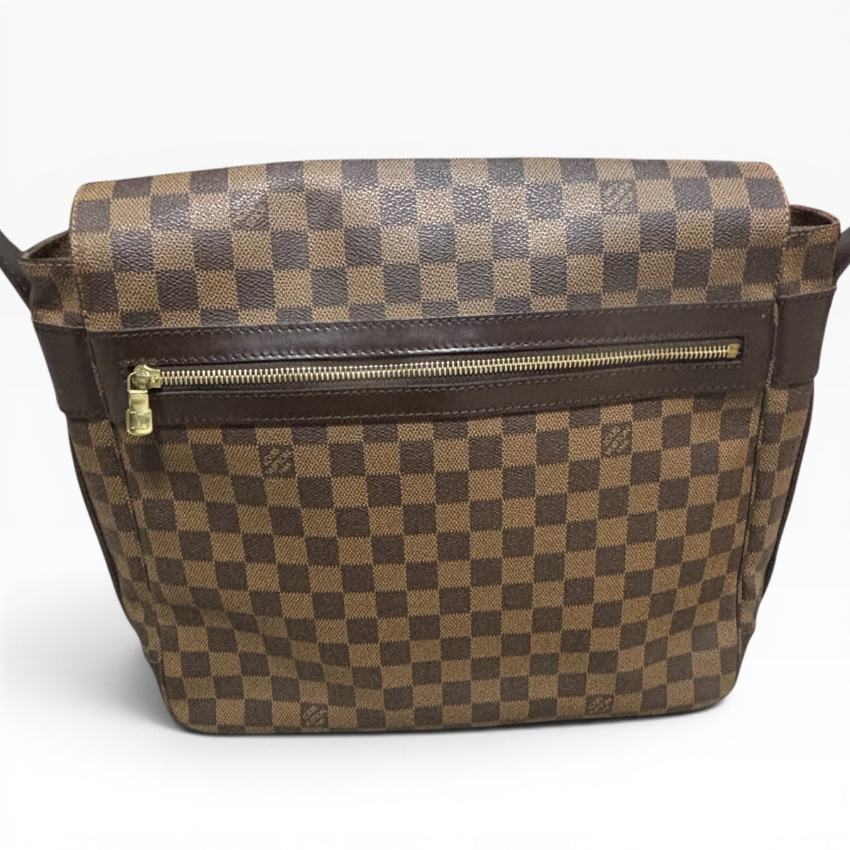 Louis Vuitton Naviglio Damier Ebene Red Messenger Bag product photograph 4 - VaultedVIP