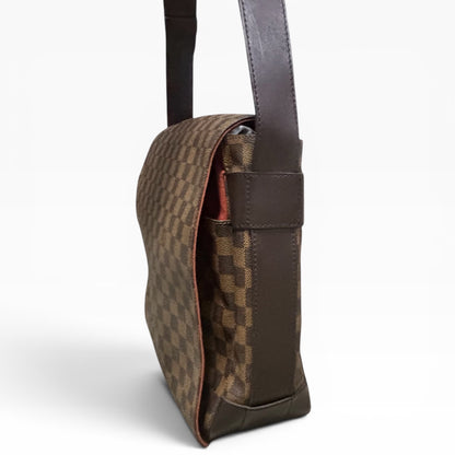 Louis Vuitton Naviglio Damier Ebene Red Messenger Bag product photograph 7 - VaultedVIP