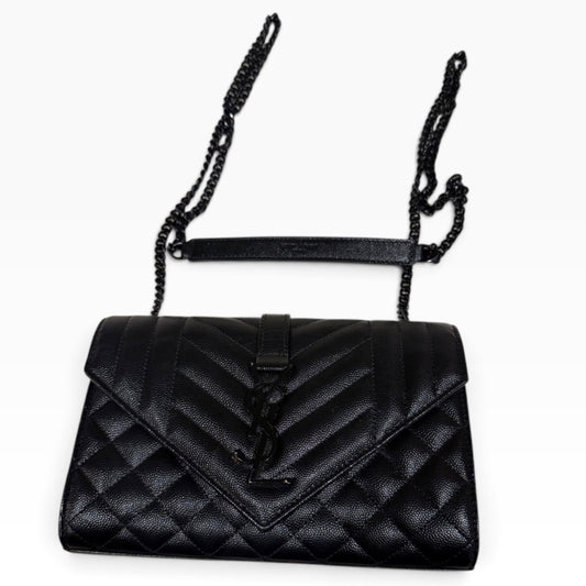 Saint Laurent YSL Envelope Black on Black product photograph 1 - VaultedVIP
