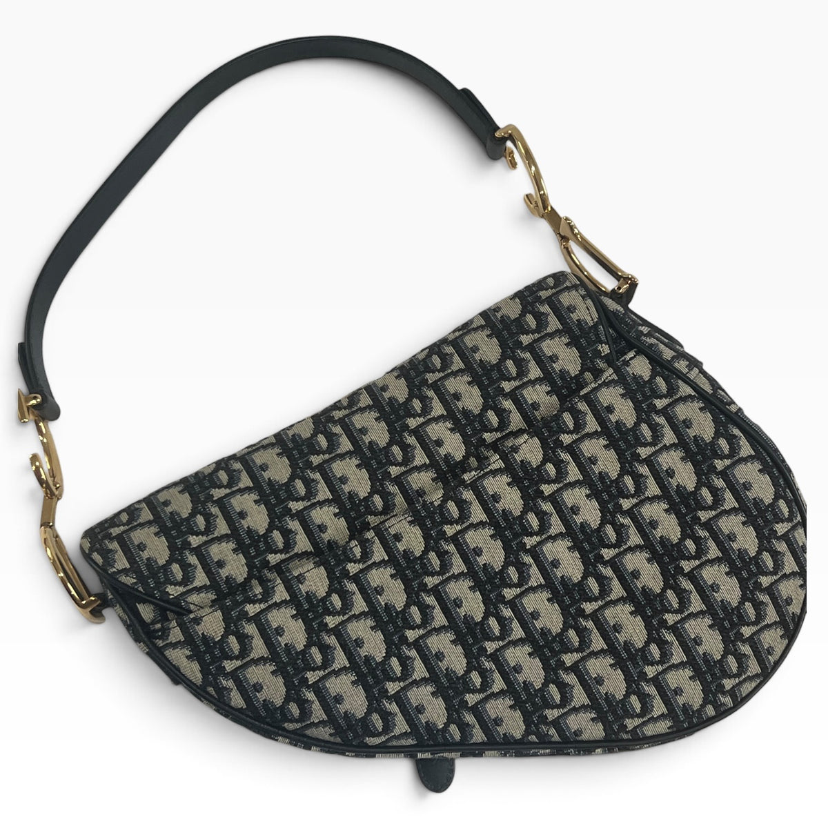 Dior Saddle Bag Blue Oblique Jacquard Gold Hardware product photograph 5 - VaultedVIP