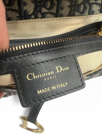 Dior Saddle Bag Blue Oblique Jacquard Gold Hardware product photograph 9 - VaultedVIP