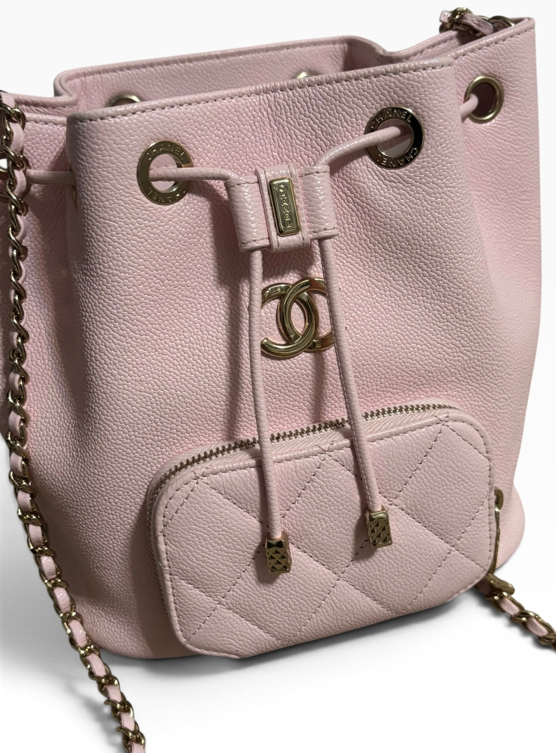 CHANEL Business Affinity Light Pink Bucket Bag product photograph 3 - VaultedVIP
