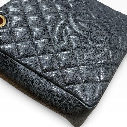 CHANEL Petite Shopping Tote PST Black Caviar Gold product photograph 8 - VaultedVIP
