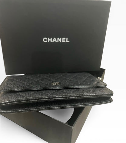 CHANEL Classic WOC Black Caviar Silver Hardware product photograph 6 - VaultedVIP