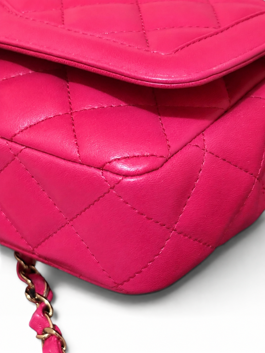 CHANEL Diane Hot Pink Fuchsia Quilted Leather product photograph 12 - VaultedVIP