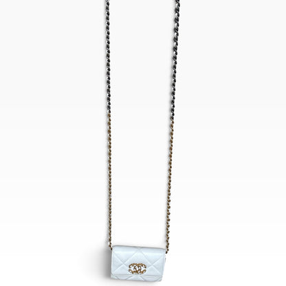 CHANEL 19 White O-Coin Purse Chain Crossbody product photograph 13 - VaultedVIP