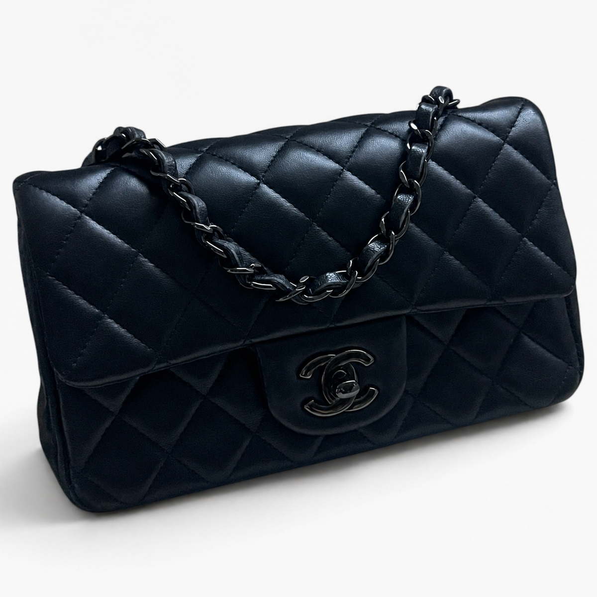 CHANEL Classic Double Flap Black Caviar Black Hardware product photograph 6 - VaultedVIP