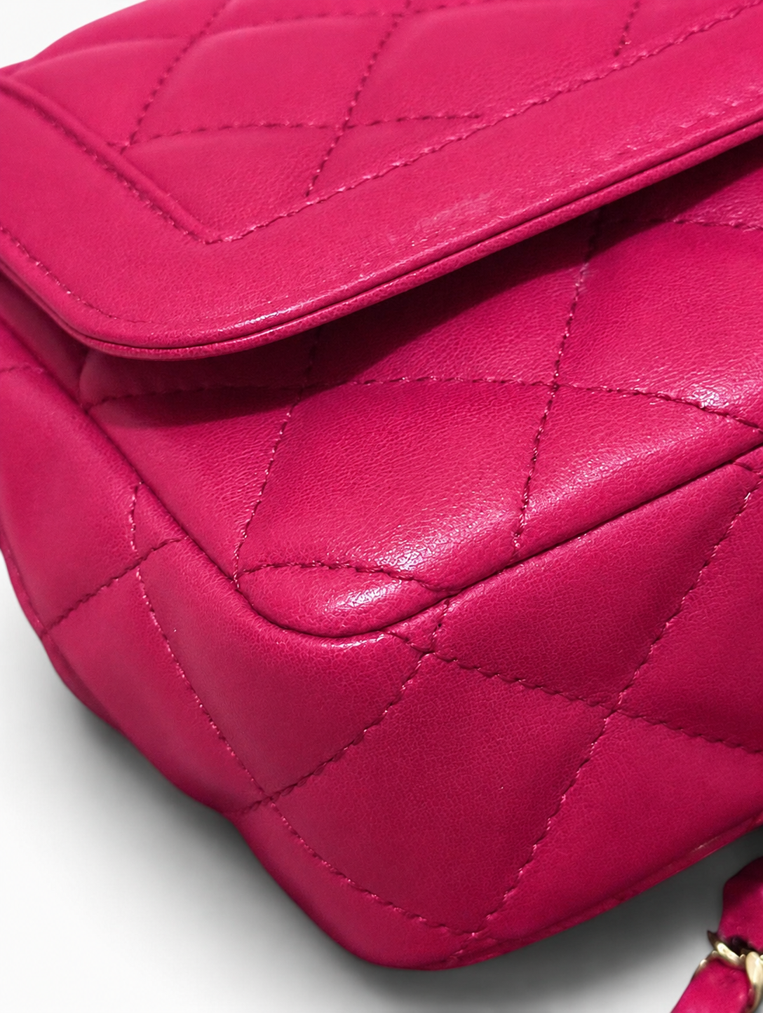 CHANEL Diane Hot Pink Fuchsia Quilted Leather product photograph 13 - VaultedVIP