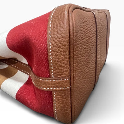 HERMES Rocabar Garden Party 36 Striped Wool Negonda Leather Tote product photograph 10 - VaultedVIP