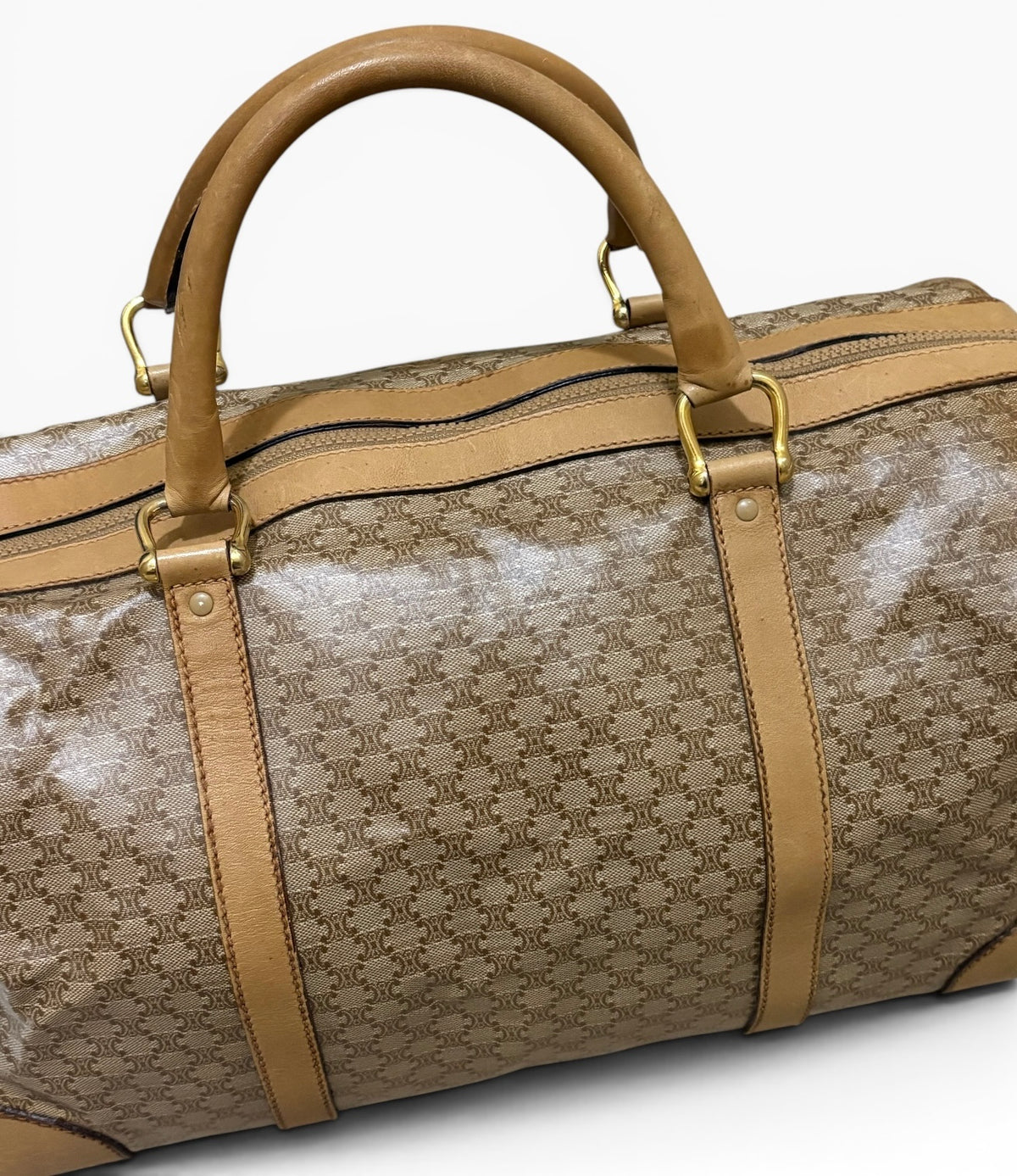 CELINE Vintage Macadam Large Boston Travel Bag product photograph 5 - VaultedVIP