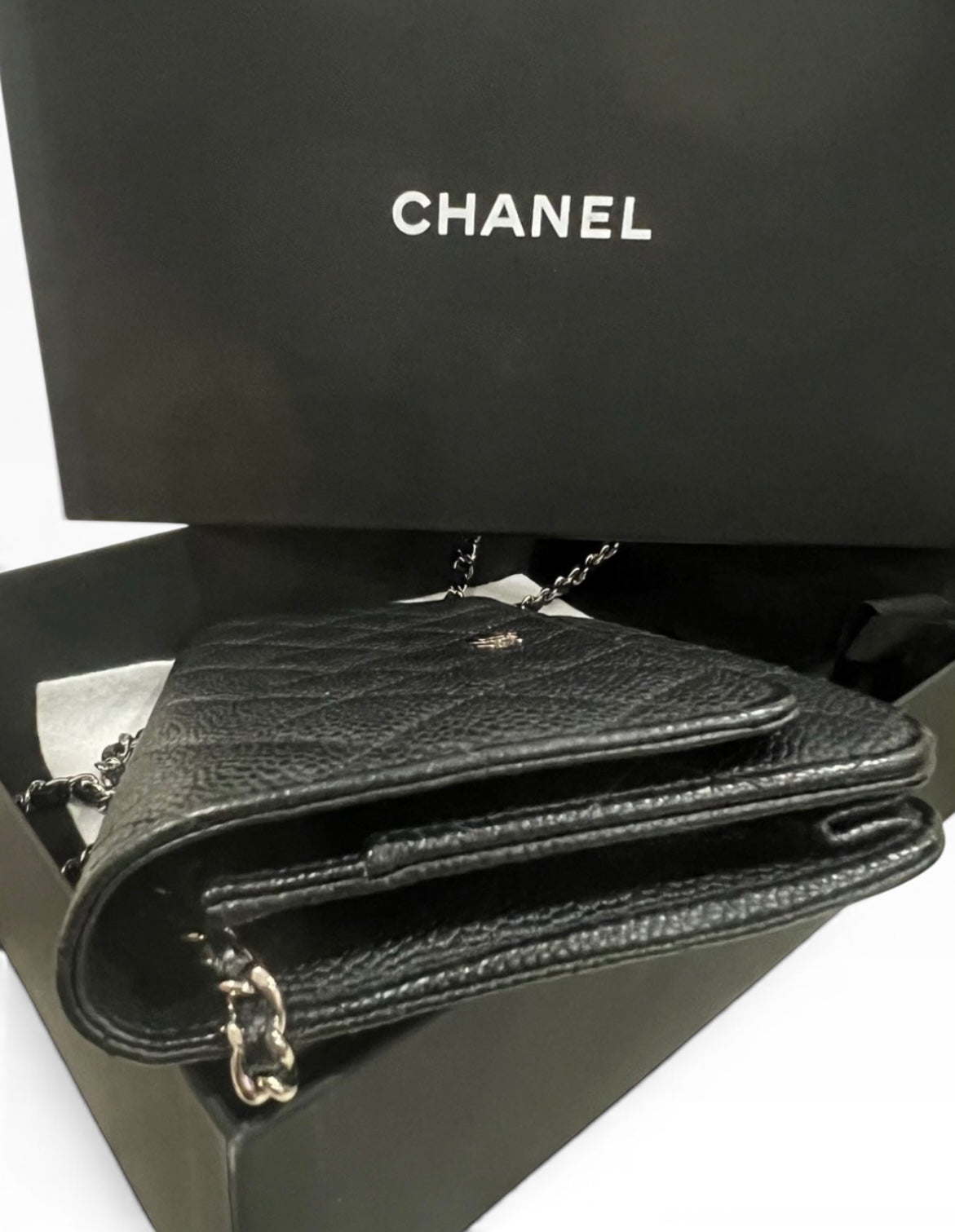CHANEL Classic WOC Black Caviar Silver Hardware product photograph 3 - VaultedVIP