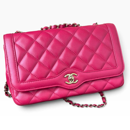 CHANEL Diane Hot Pink Fuchsia Quilted Leather product photograph 1 - VaultedVIP