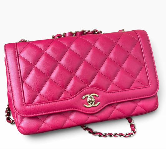 CHANEL Diane Hot Pink Fuchsia Quilted Leather product photograph 1 - VaultedVIP