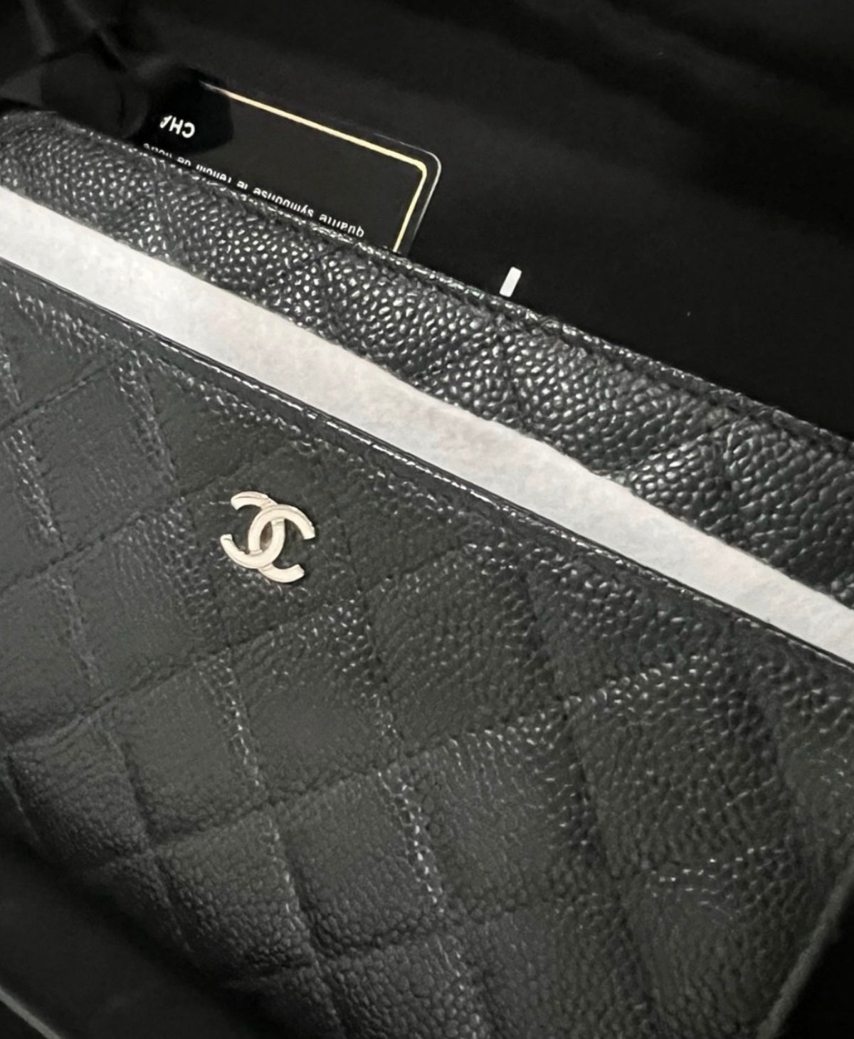 CHANEL Classic WOC Black Caviar Silver Hardware product photograph 9 - VaultedVIP