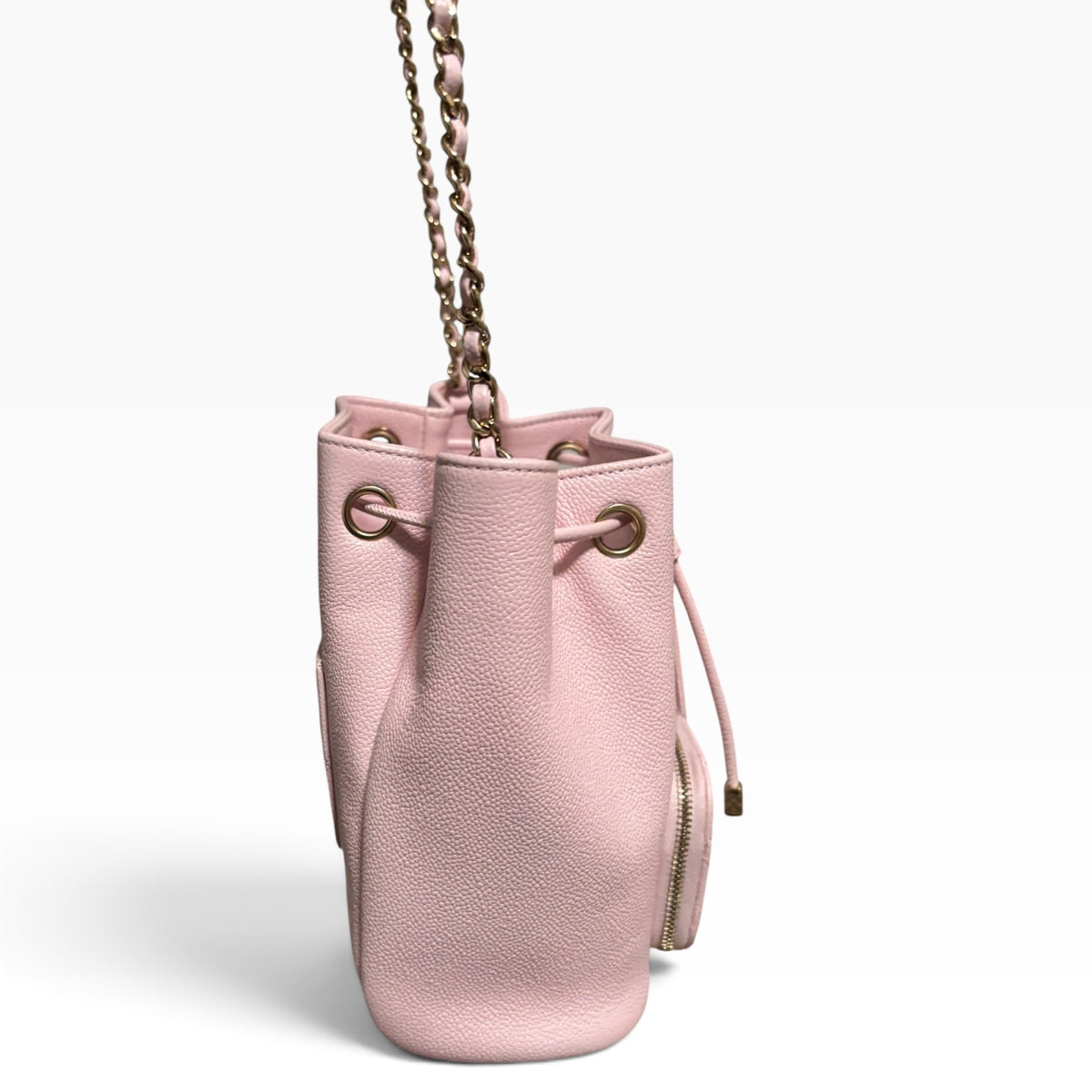 CHANEL Business Affinity Light Pink Bucket Bag product photograph 6 - VaultedVIP